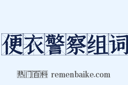 便衣警察组词是什么意思的图片